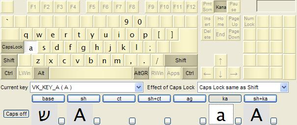 KbdEdit example multilingual Hebrew / US English alternate KANA state US English
