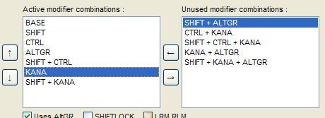 KbdEdit multilingual keyboard enabling KANA modifier combinations